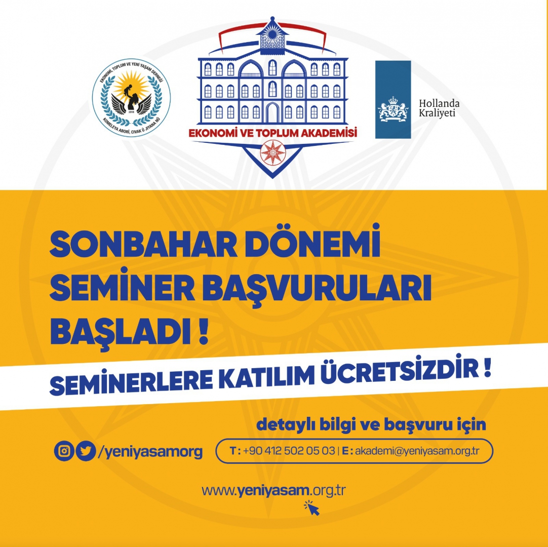 Ekonomi ve Toplum Akademisi Sonbahar Dönemi Seminerleri